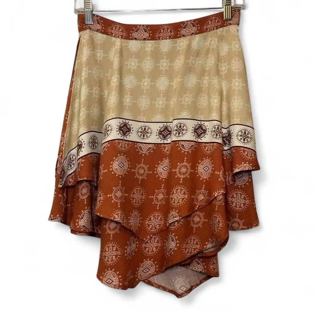 NWT Somedays Lovin Heart Of A Fighter Ra Ra Handkerchief Western Skirt — SMALL
